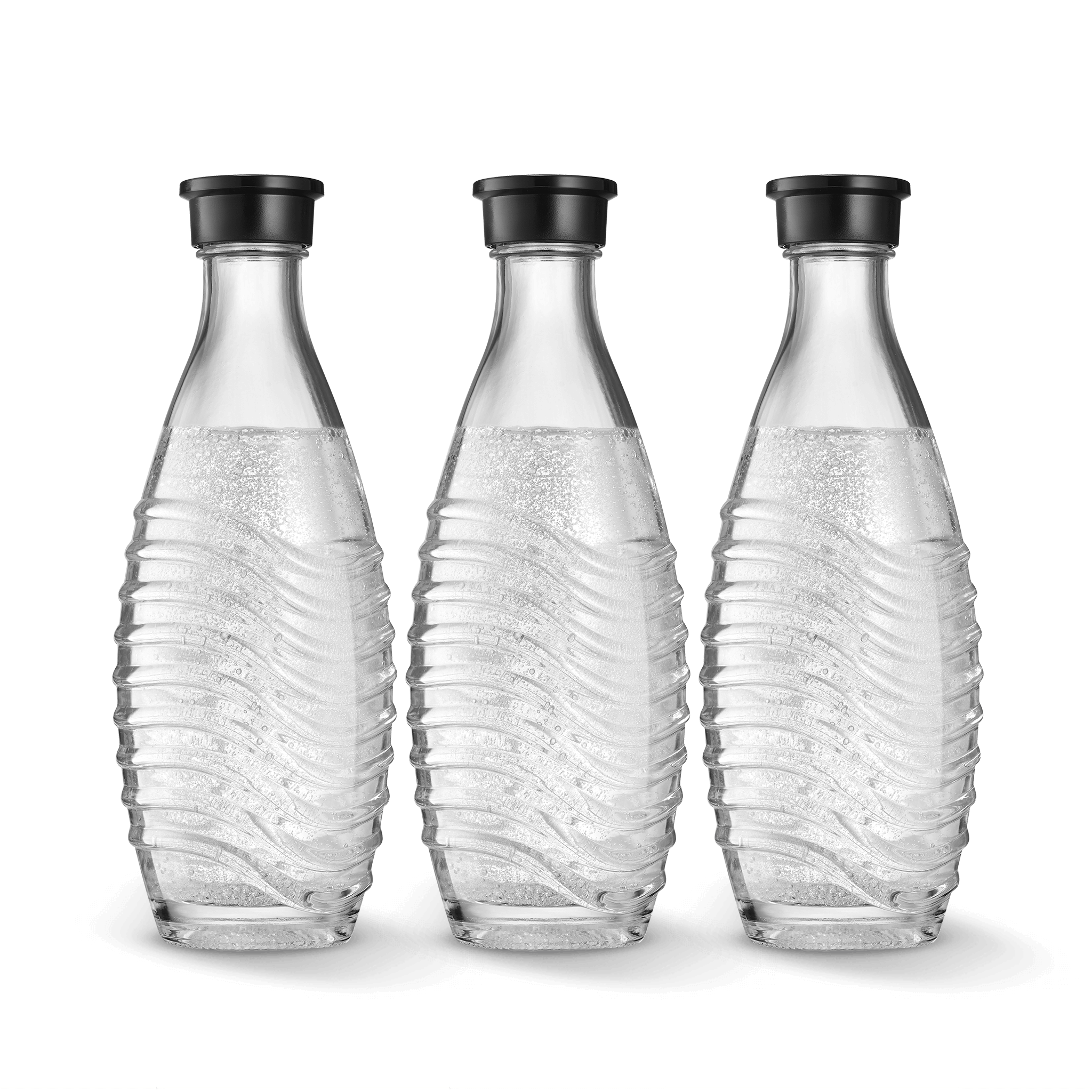 3-pack 0,65L Glasflaska för kolsyremaskinen Crystal