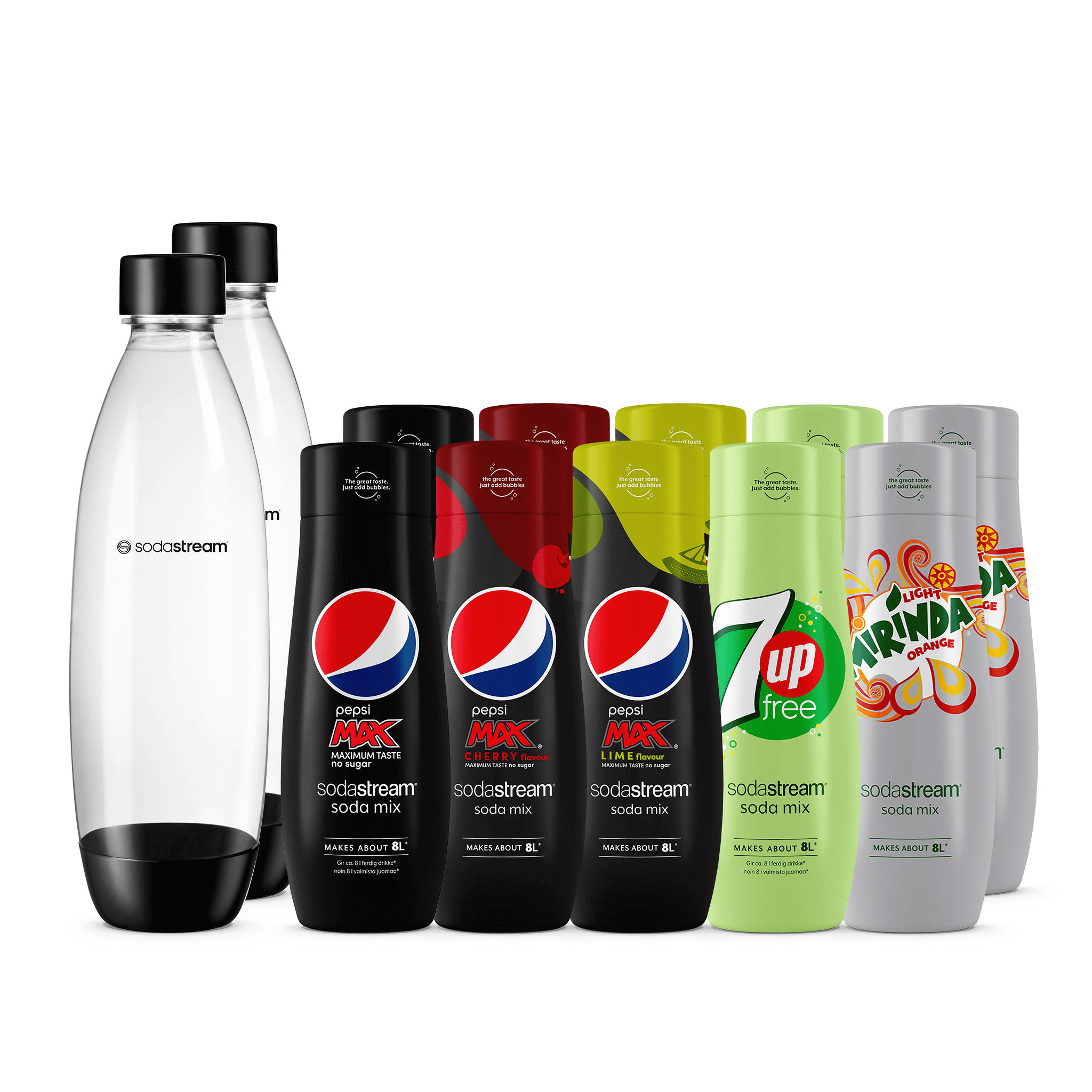 Stora Smakpaketet + 1L Diskmaskinssäkra Flaskor Fuse sodastream